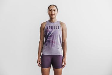 Nobull High-Neck Women's Tank Tops Lavender | Australia (ZI5482)